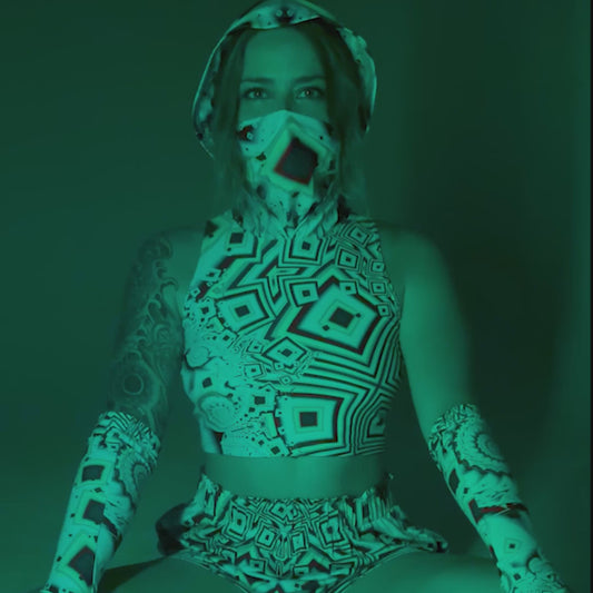 Third Eye Vortex Hooded Mask Top